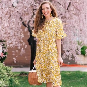 Yellow Floral Dress